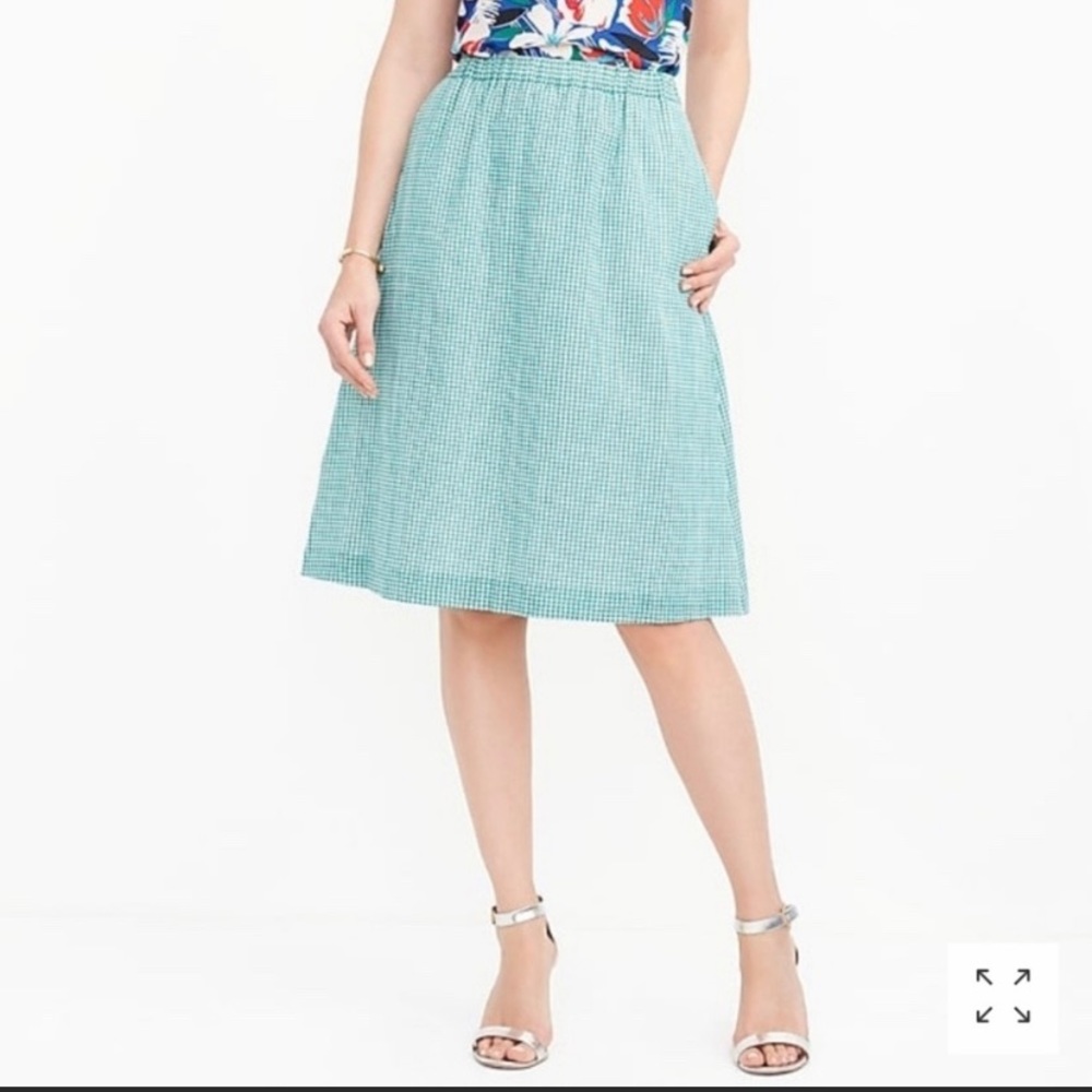 JCrew gingham skirt 00